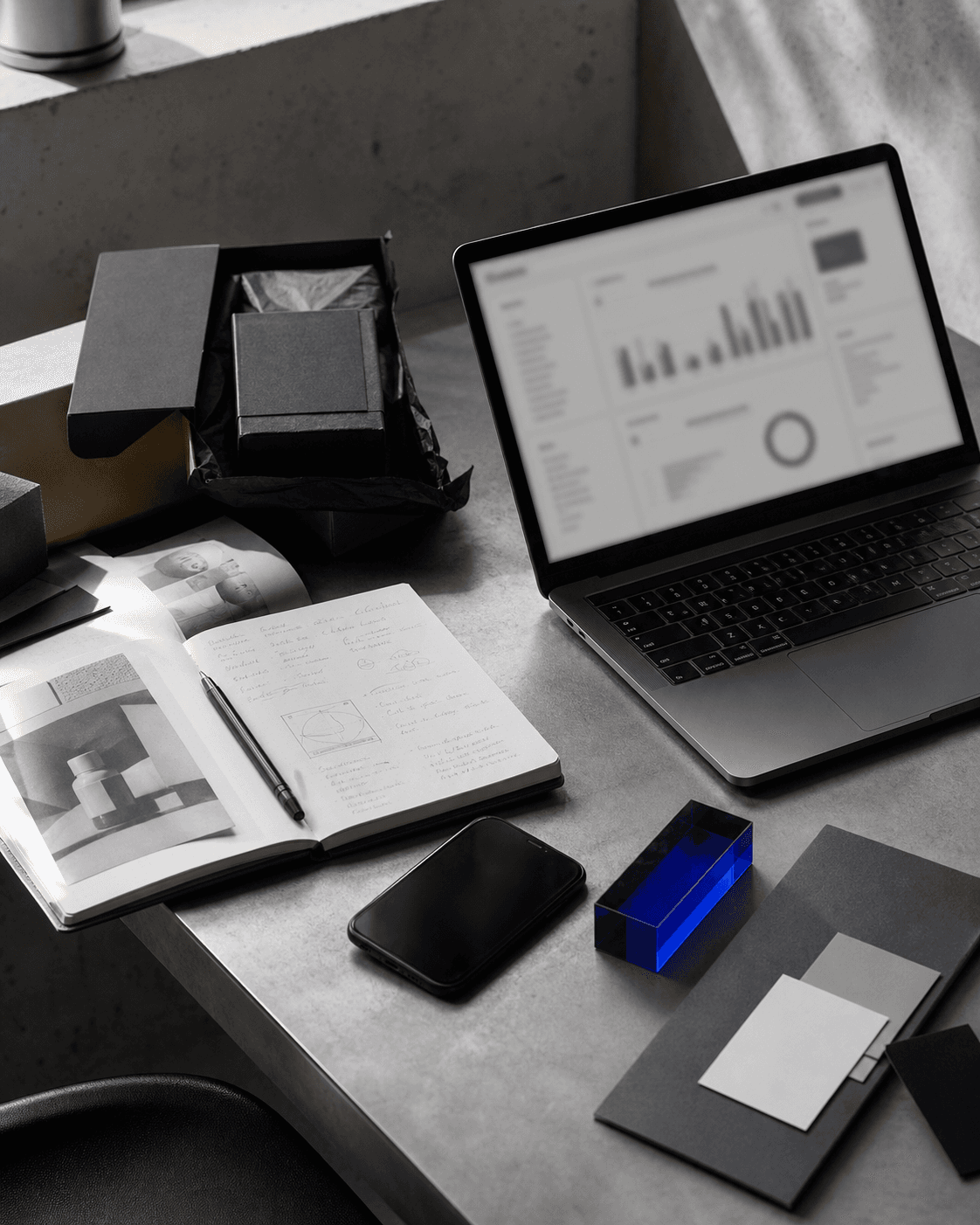 An ecommerce operating workspace with campaign analysis, product planning, and reporting tools